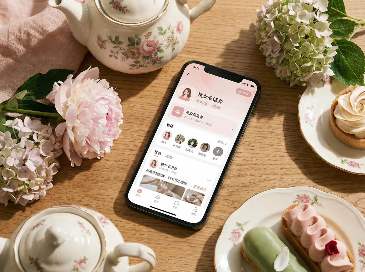 女性向silk 手机应用界面展示